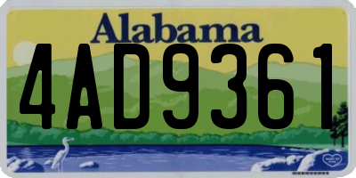AL license plate 4AD9361