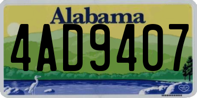 AL license plate 4AD9407
