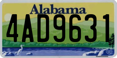AL license plate 4AD9631