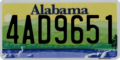 AL license plate 4AD9651