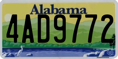 AL license plate 4AD9772