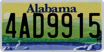 AL license plate 4AD9915