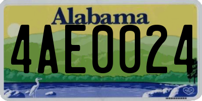 AL license plate 4AE0024