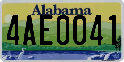 AL license plate 4AE0041