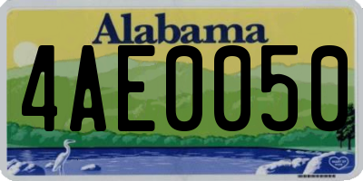 AL license plate 4AE0050