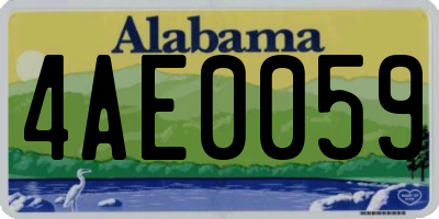 AL license plate 4AE0059