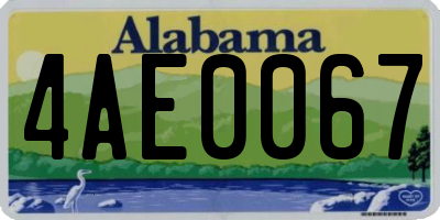 AL license plate 4AE0067