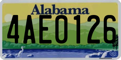 AL license plate 4AE0126