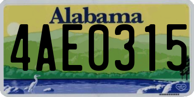AL license plate 4AE0315
