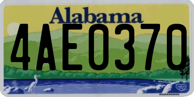 AL license plate 4AE0370