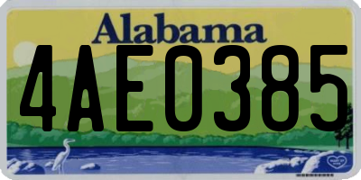 AL license plate 4AE0385