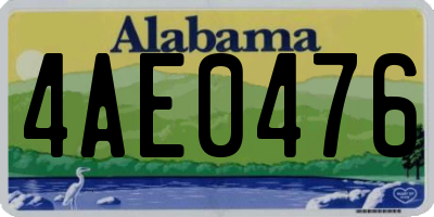 AL license plate 4AE0476