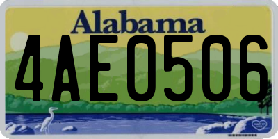 AL license plate 4AE0506