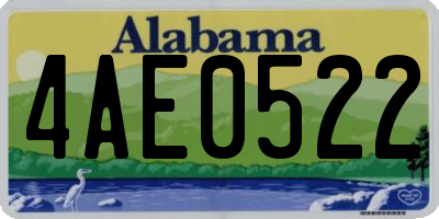 AL license plate 4AE0522