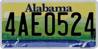 AL license plate 4AE0524
