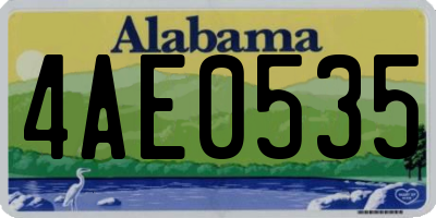 AL license plate 4AE0535