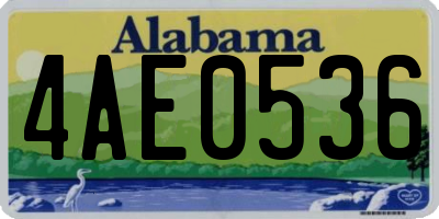 AL license plate 4AE0536