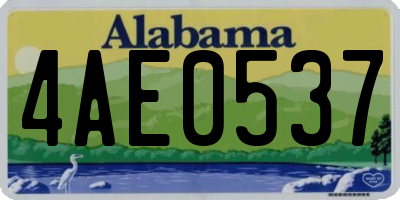 AL license plate 4AE0537
