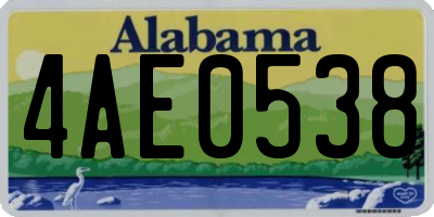 AL license plate 4AE0538