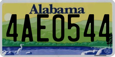 AL license plate 4AE0544