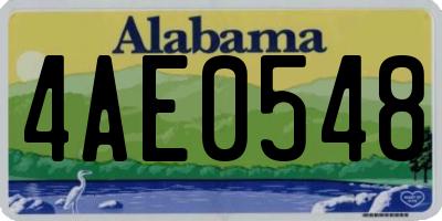 AL license plate 4AE0548