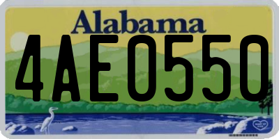 AL license plate 4AE0550