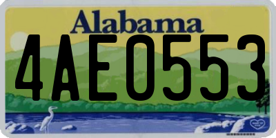 AL license plate 4AE0553