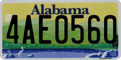 AL license plate 4AE0560