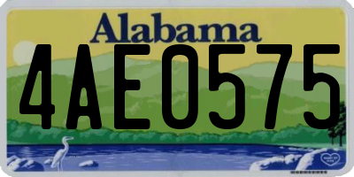 AL license plate 4AE0575