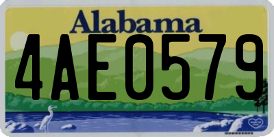 AL license plate 4AE0579
