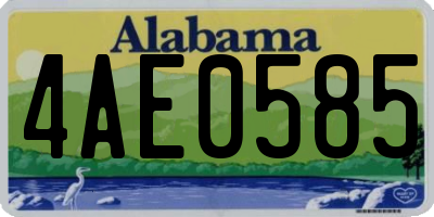 AL license plate 4AE0585