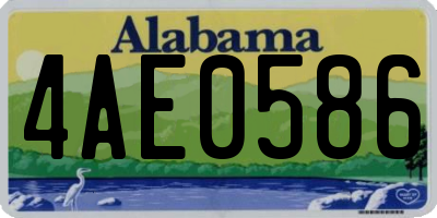 AL license plate 4AE0586