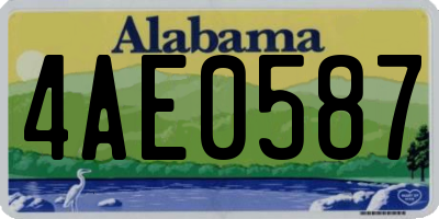 AL license plate 4AE0587