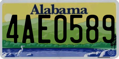 AL license plate 4AE0589