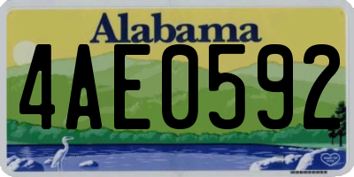 AL license plate 4AE0592