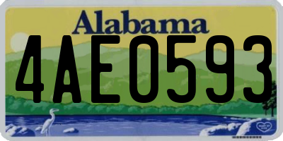 AL license plate 4AE0593