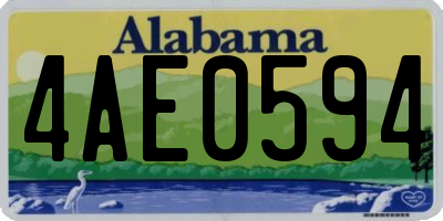 AL license plate 4AE0594