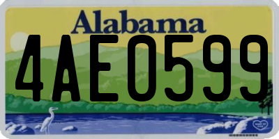 AL license plate 4AE0599