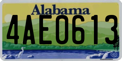 AL license plate 4AE0613