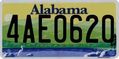 AL license plate 4AE0620