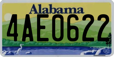 AL license plate 4AE0622