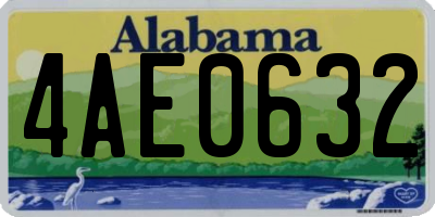 AL license plate 4AE0632