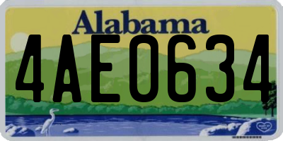 AL license plate 4AE0634