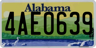 AL license plate 4AE0639