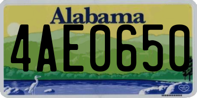 AL license plate 4AE0650
