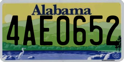 AL license plate 4AE0652