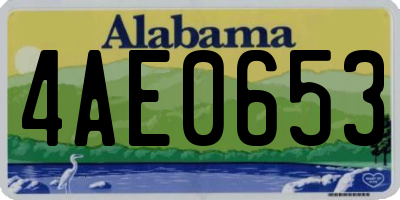 AL license plate 4AE0653