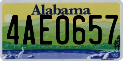 AL license plate 4AE0657