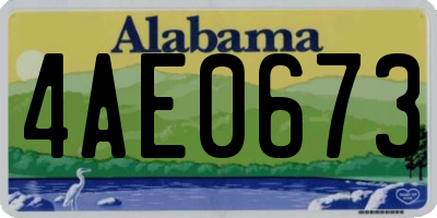 AL license plate 4AE0673