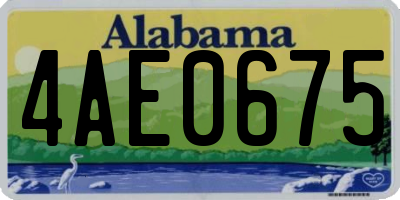 AL license plate 4AE0675